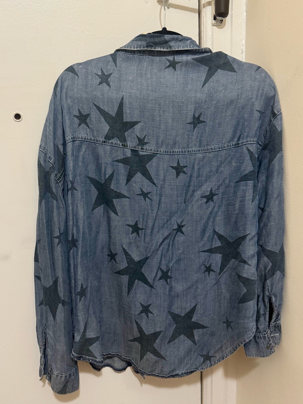 Vintage Havana Star-Print Denim Jacket Shirt